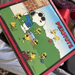 Vintage Snoopy Lunchbox/ Figurines