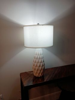 Mid century Modern Large Table lamp with the Unique Textured Ceramic Base H26.5"