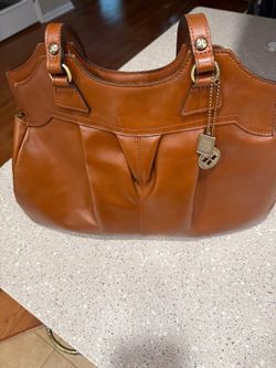 Patricia Nash Napoli Extra-Large Leather Satchel - Tan Color - Style Number P02301