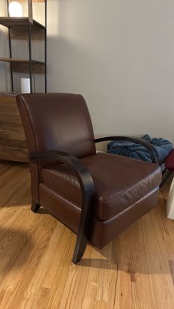 Leather chair. From room and board