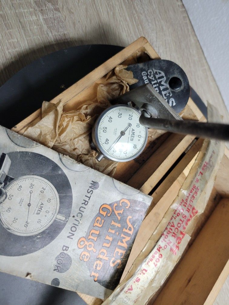 Vintage Ames Cylinder Gauge Setting Tool Set With Wooden Box. See all 10 pictures
