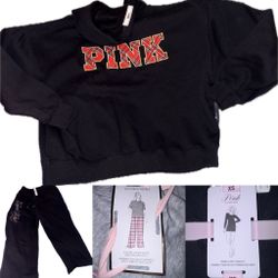 PINK Jacket Joggers And Victorias Secret Sleepwear-All Bnew $53 EACH