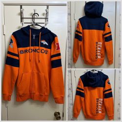 NFL Denver Broncos Full Zip Hoodie Jacket Size XS