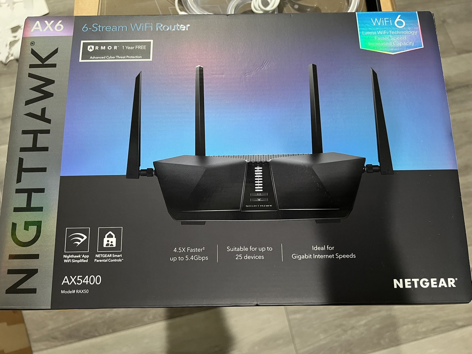 NETGEAR - Nighthawk AX5400 Dual-Band Wi-Fi 6 Router