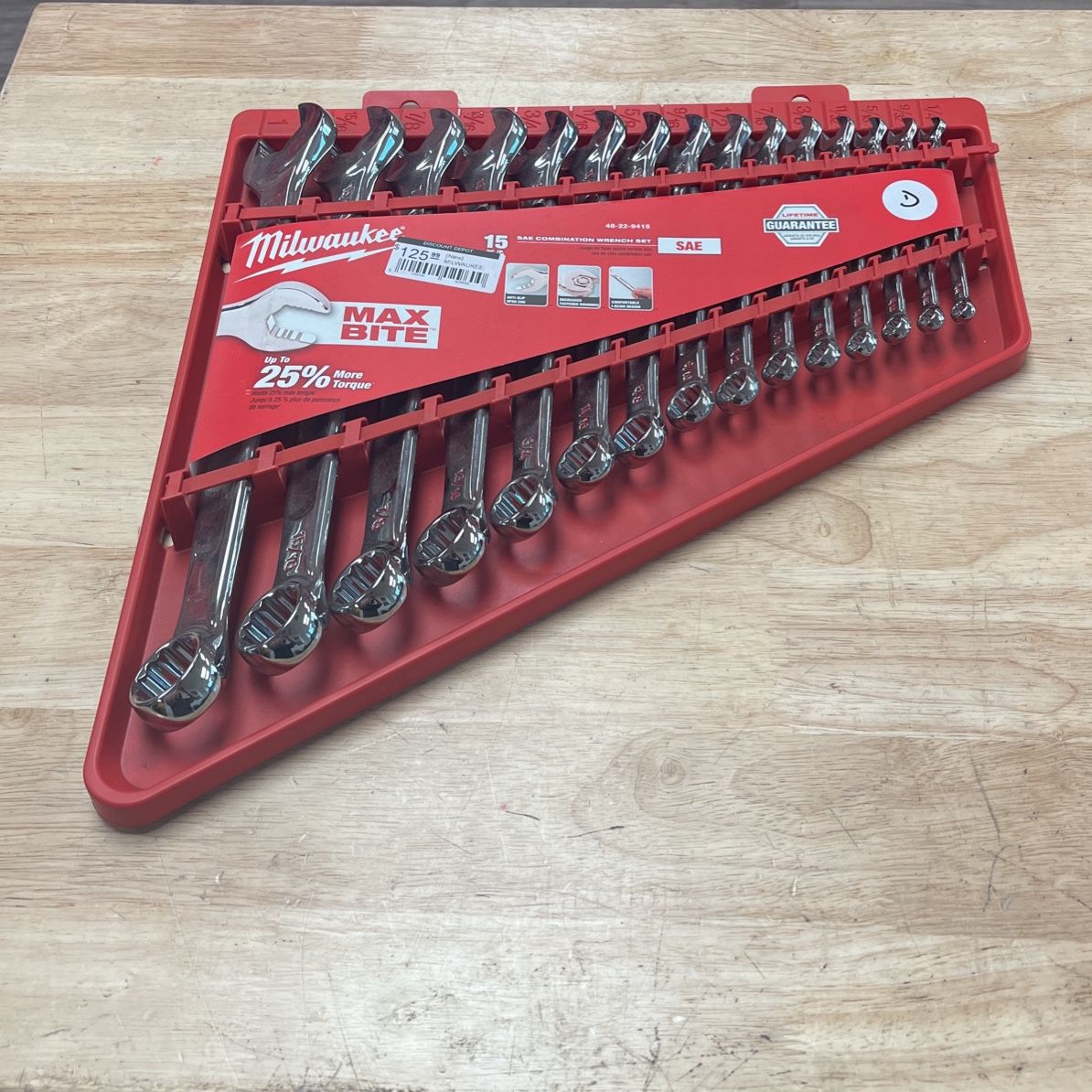 Milwaukee Combination SAE Wrench Mechanics Tool Set (15-Piece)