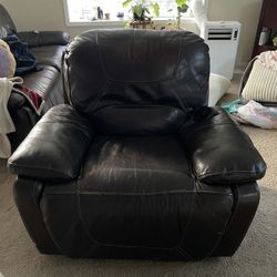 Oversized Leather Rocking Recliner