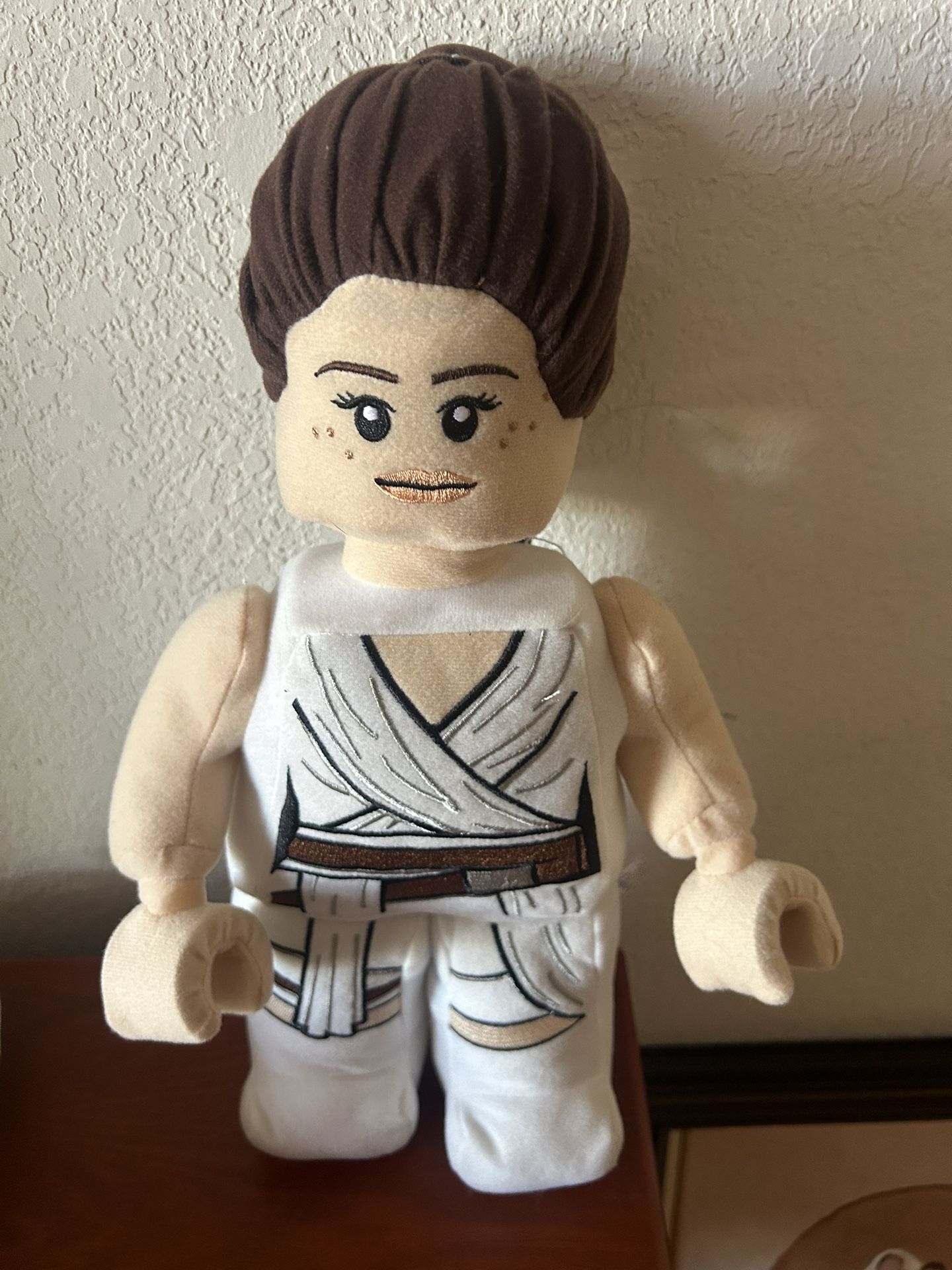 Star Wars Lego Rey 14" White plush stuffed animal mini figure look a like