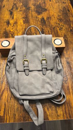 Merona Grey Leather Backpack