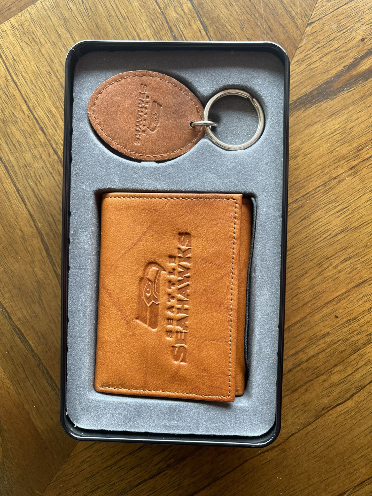 seahawks wallet and keychain gift set