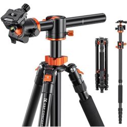 K&F Concept .• 67 inch Tripod Horizontal Aluminum Portable Monopod with 360 Degree Ball Head