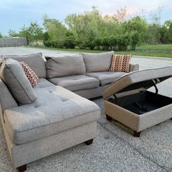 Poundex PDEX-Living Room Chaise Lounges, Mocha, Couch! ***Free CurbSide Delivery***