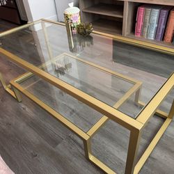 Gold/glass Coffee Table