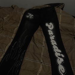 Black designed jeans