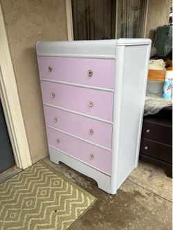 Purple chest of drawers