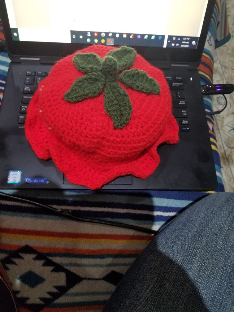Hand Made Crochet Strawberry Hat