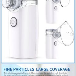 Portable Nebulizer - Portable Nebulizer for Adults and Kids, Mesh Nebulizer for Breathing Problems, Handheld Nebulizer for Travel and Home Daily Use O