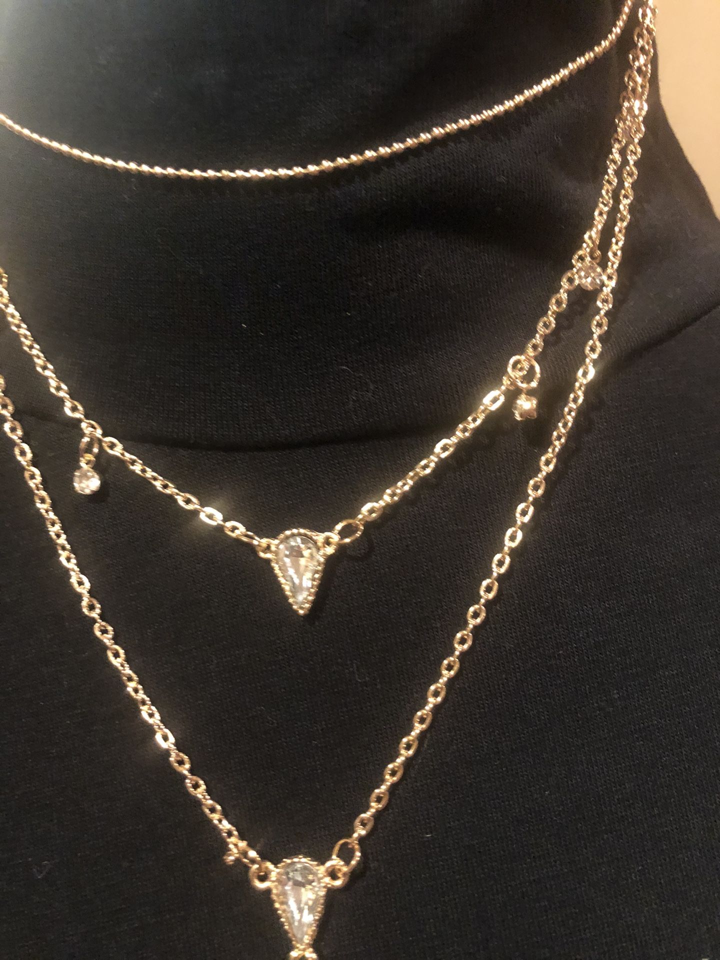 Women’s Four-Tier Gold Tone Necklace