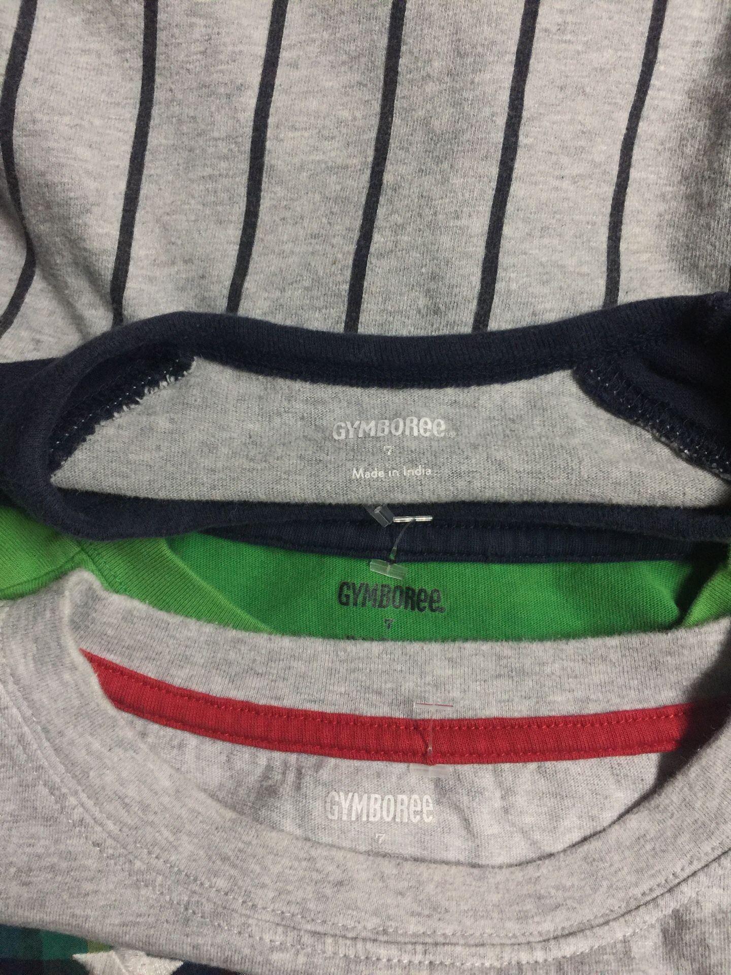 Boys Gymboree, green short sleeve, 3/4 sleeve and long sleeve Size 7