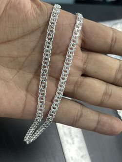 Chino link chain silver best sale