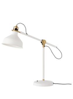 Set of two IKEA RANARP Adjustable Metal Table Lamp LED 120V 11W White/Gold