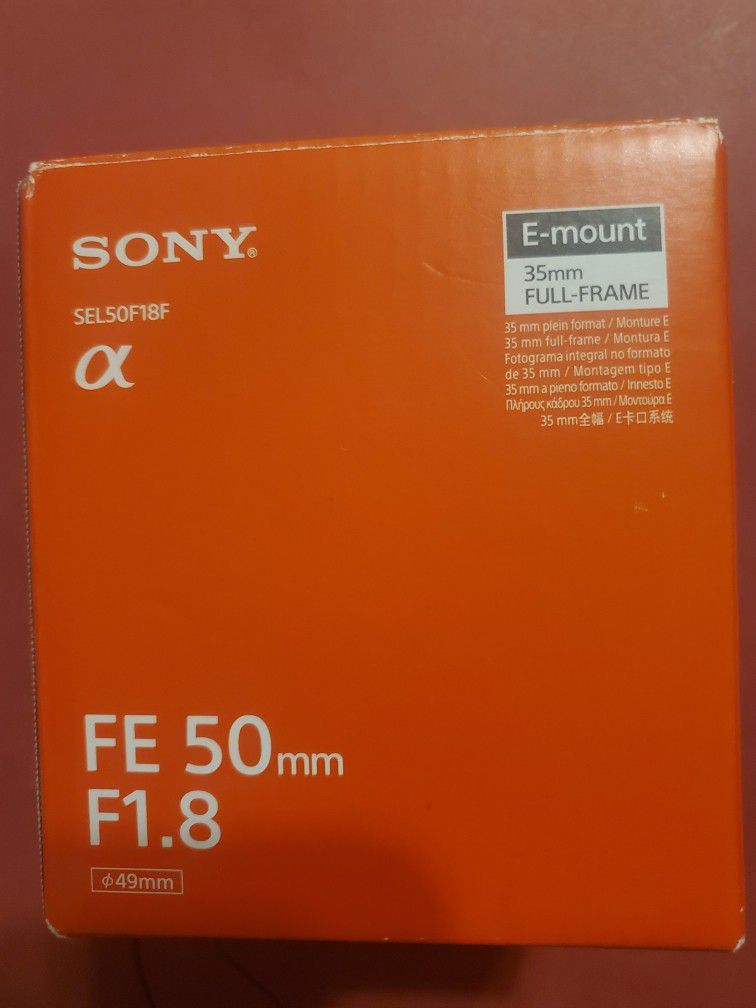 Sony Fe 50mm F1.8 Camera Lens 