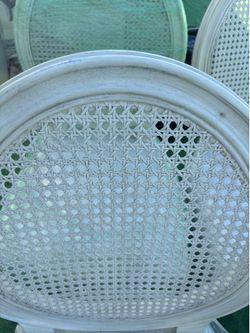 French cane back side chairs