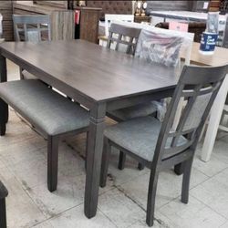 Gray Dining Table, Set Brand New In The Box