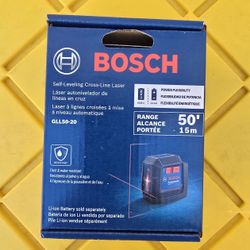 Bosch
50 ft. Dual Power Battery Red Beam Self-Leveling Cross-Line Laser Level