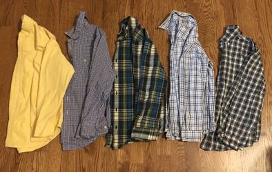 Long sleeve button shirts for 7-8 yr old boy