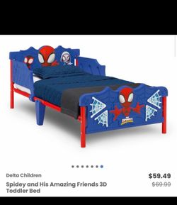New spiderman toddler bed frame (Mattress sold separately )