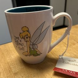 Disney Tinkerbell Coffee/ Tea Mug/ Cup “You Glow Girl” Hallmark New With Tag 