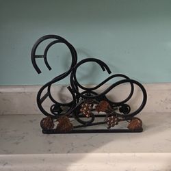 Wrought Iron Countertop Wine Bottle Rack