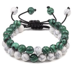 Set Of 2 Natural Stone Bracelets