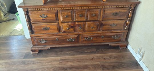 Wood dresser dark wood