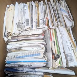 1 Full Box Of Assorted Sewing Patterns Over 50 Pieces