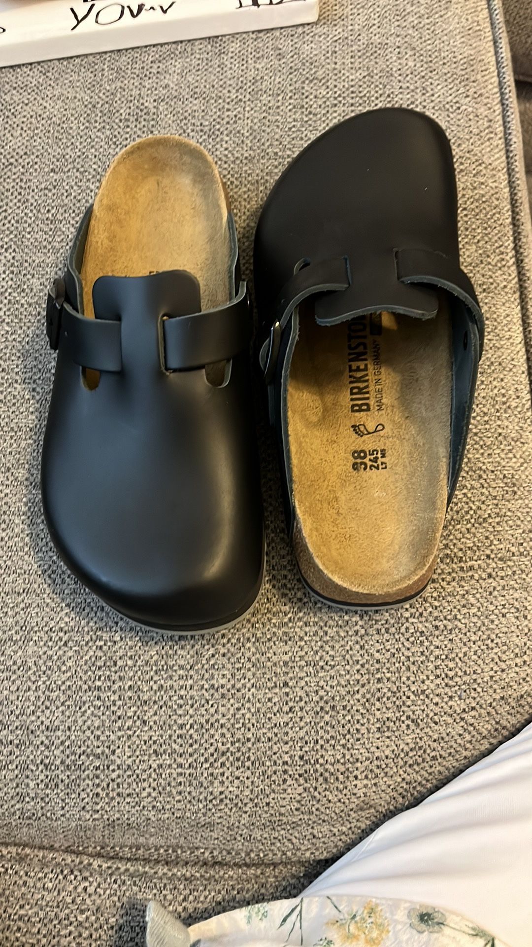 Suecos Birkenstock Cuero Natural Size 38 Mujer