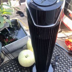 Black Oscillating Tower Fan 