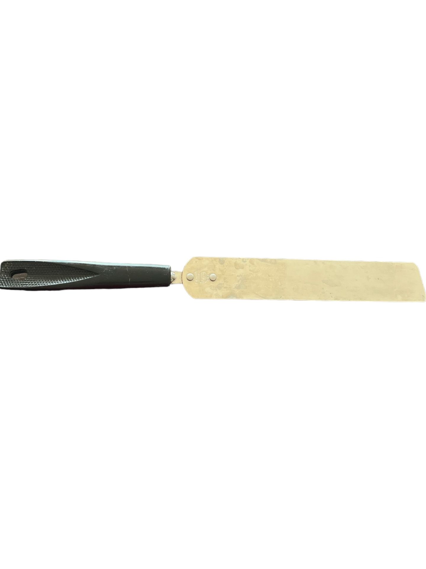 Vintage Ekco Stainless Vanadium Cake Icing Spatula Black Handle 11.5” Look Pic Look at pictures slight melt spot on the handle. Add a touch of vinta