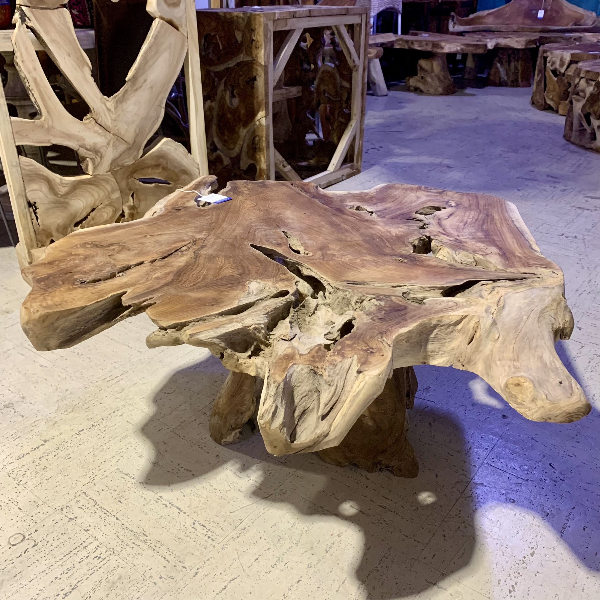 Freeform Teak Coffee Table