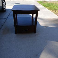 Dark Wooden End Table