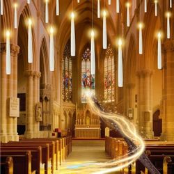 Magic Hanging Flameless Warm Light Flickering Floating Candles with Wand 32 Pcs