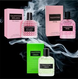 3x Valentine ,Milano ,Pink ,Green 100ml for Woman