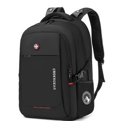 Swiss CROSSGEAR Travel Laptop Backpack Water Resistant, Multi-pocket, USB Port, Computer Business