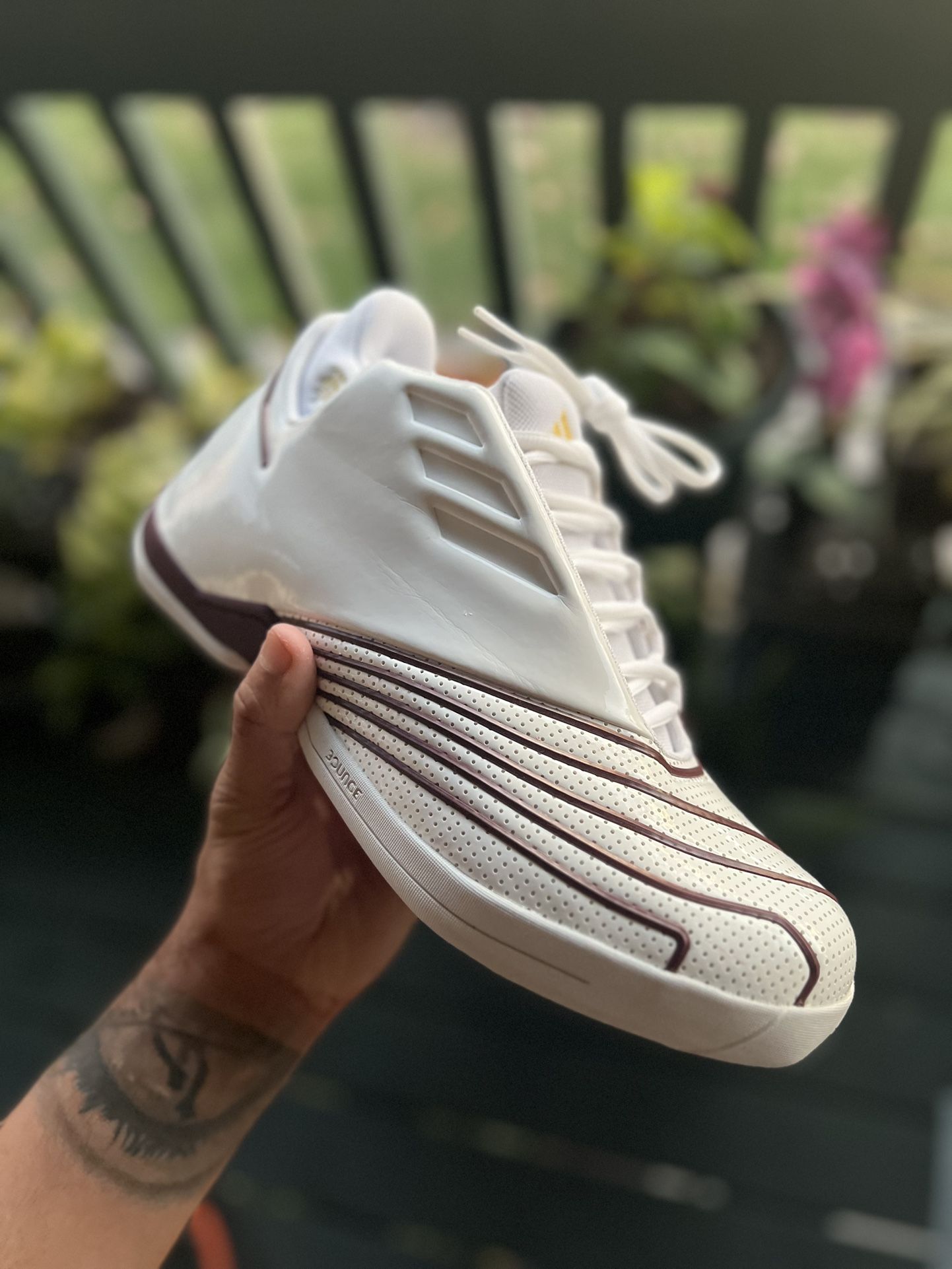 Adidas T-Mac 2 Restomod Basketball Shoes White Maroon Size 10.5