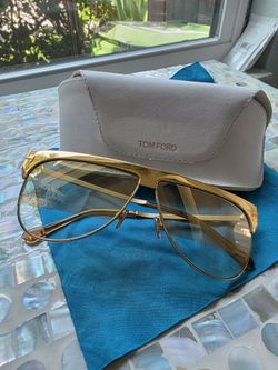 TOM FORD MEN'S GOLD METAL FRAME SUNGLASESS