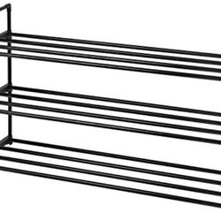 SONGMICS Shoe Rack, 3-Tier Shoe Storage Organizer, Metal Shoe Shelf, 12 to 15 Pairs Shoes, Stackable Shoe Tower for Living Room, Entryway, Hallway, Cl