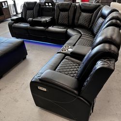 I’m Jon Green, Wayne’s Home Sales Representative🌟Orion Black Leather Sofa, Loveseat, Sectional Living Room Furniture Set 