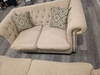 Beige Sofa & Loveseat Set