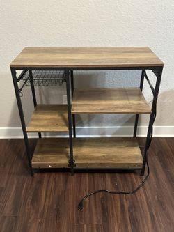 Vasagle Walnut Coffee Cart