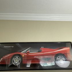 Title: Ferrari F50 Framed Poster - Great Condition